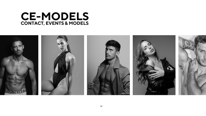 Página de inicio del sitio web de CE Models
